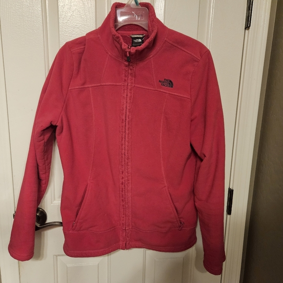 Large Women's Hot Pink Fuzzy Northface Jacket - Picture 1 of 10